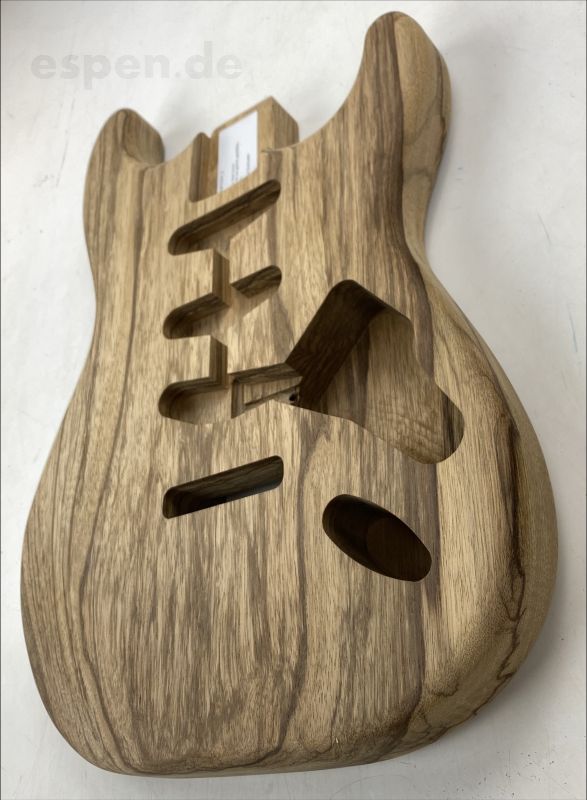 Body Black Korina Prime Strat 1-pc - shaped & sanded